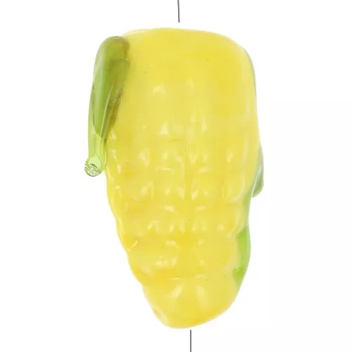 17x8.5mm Glass corn bead - Yellow x1
