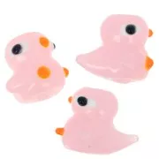 15x17mm Glass duck bead - Pink x1