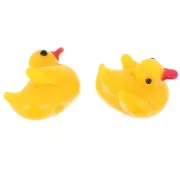 13x15mm Glass duck bead - Yellow x1