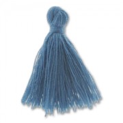 Cotton tassel 27-30mm Blue Jean x1