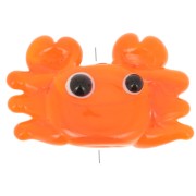 15x22mm Glass crab bead - Orange x1