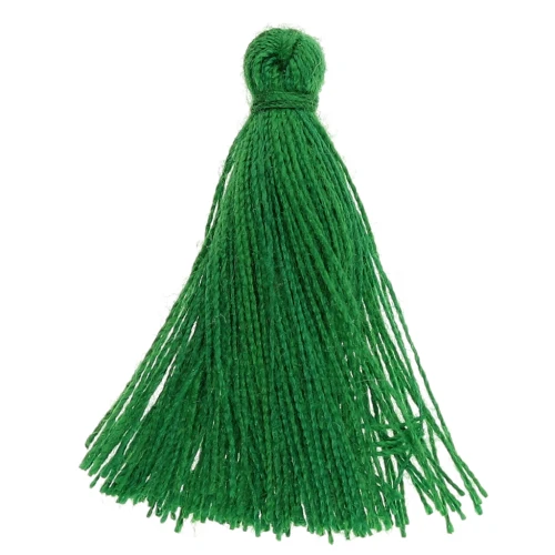 Cotton tassel 27-30mm Green x1