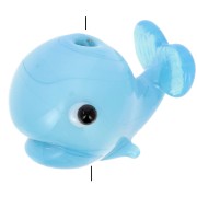 14x19mm Glass whale bead - Blue x1|raw }}