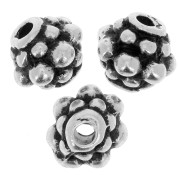 Metal beads 8x9mm x5