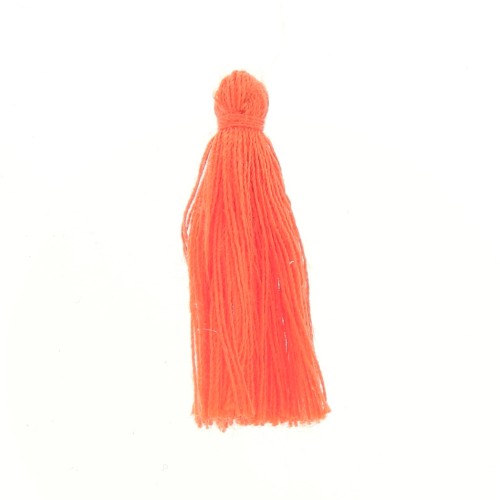 Cotton tassel 27-30mm Orange foncé x1