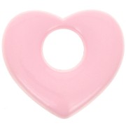 16x18mm Brass heart pendant - Pink x1|raw }}