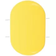27x17mm 2-hole rounded rectangle bead in Opaque Resin - Lemon Yellow x1