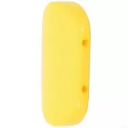 27x17mm 2-hole rounded rectangle bead in Opaque Resin - Lemon Yellow x1