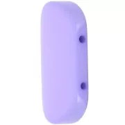 27x17mm 2-hole rounded rectangle bead in Opaque Resin - Lavender x1