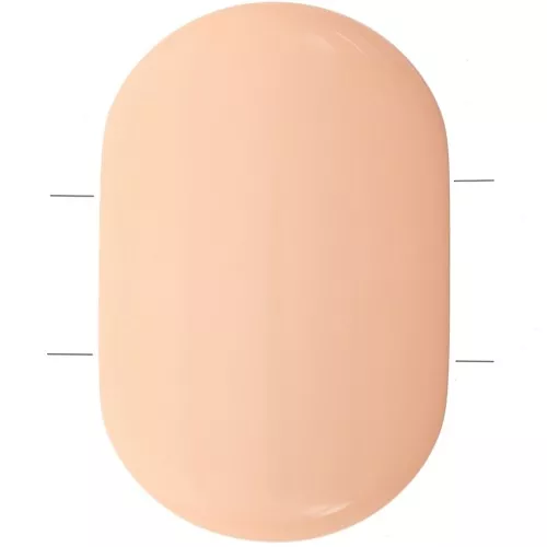 27x17mm 2-hole rounded rectangle bead in Opaque Resin - Blush x1