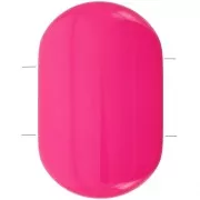 27x17mm 2-hole rounded rectangle bead in Opaque Resin - Dark Pink x1