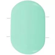 27x17mm 2-hole rounded rectangle bead in Opaque Resin - Turquoise Green x1