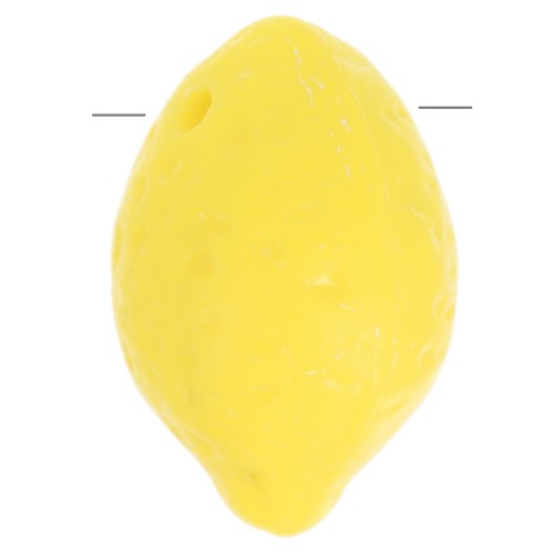 14x9mm Lemon bead in Czech glass - Opaque Yellow x6