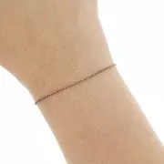 1mm Ball link chain - antique copper x1m