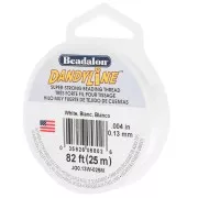 0.13mm Dandyline braided nylon thread - White x25m