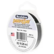 0.13mm Dandyline braided nylon thread - Black x25m