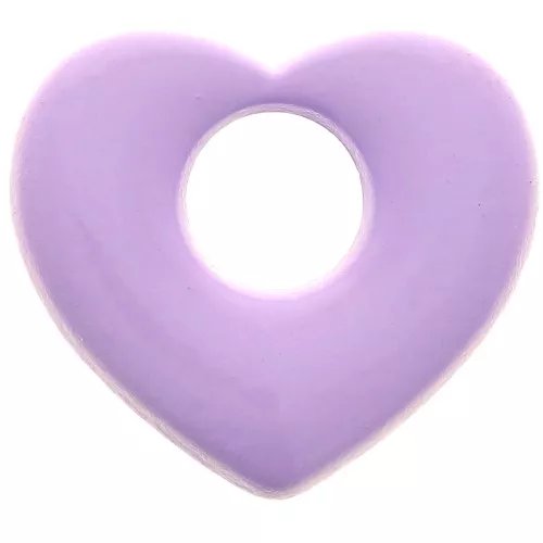 16x18mm Brass heart pendant - Lilac x1