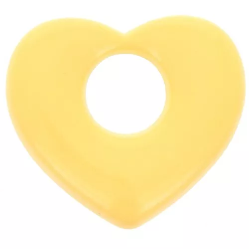 16x18mm Brass heart pendant - Yellow x1