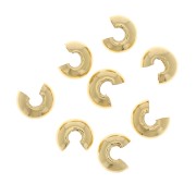 3mm Crimp covers - Gold Tone x50|raw }}