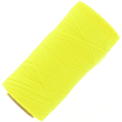 0.35mm Linhasita waxed thread for micro macramé - Fluo Yellow (326) x448 m