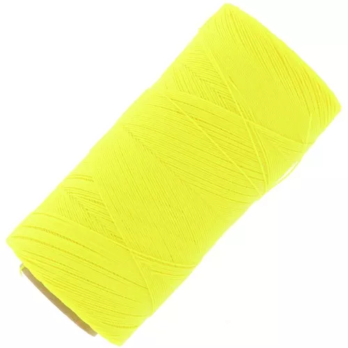 0.35mm Linhasita waxed thread for micro macramé - Fluo Yellow (326) x448 m