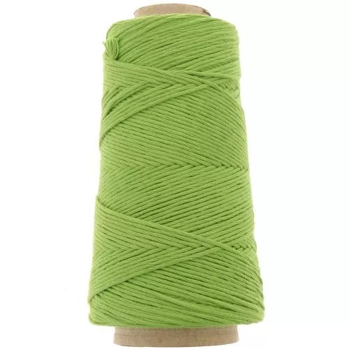Organic Cotton Détox XL combed macramé cotton cord spool - Grass green x200 m