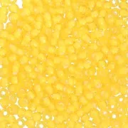 Preciosa Seed Beads 11/0 2 mm - Transparent Yellow Amber Lined Chalk White x 20 g