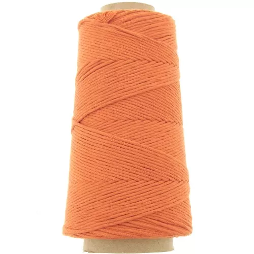 Organic Cotton Détox XL combed macramé cotton cord spool - Burnt Orange x200 m