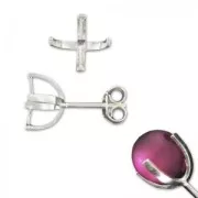 925 Sterling Silver Earstud for 8 and 10mm beads  x2