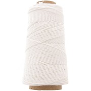Organic Cotton Détox XL combed macramé cotton cord spool - White x200 m