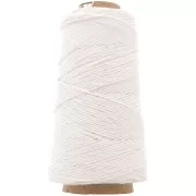 Organic Cotton Détox XL combed macramé cotton cord spool - White x200 m