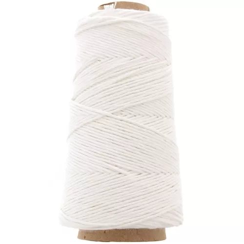 Organic Cotton Détox XL combed macramé cotton cord spool - White x200 m