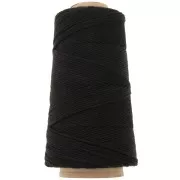 Organic Cotton Détox XL combed macramé cotton cord spool - Black x200 m