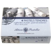 Set of 4 soft pastels - Bleus de pastel - Pastel des teinturiers x1|raw }}