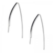 925 Sterling Silver Earwires 33mm for half drilled beads  x2|raw }}
