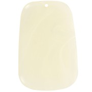 40x27mm Trapeze pendant in translucent resin - Marbled Ivory x1|raw }}