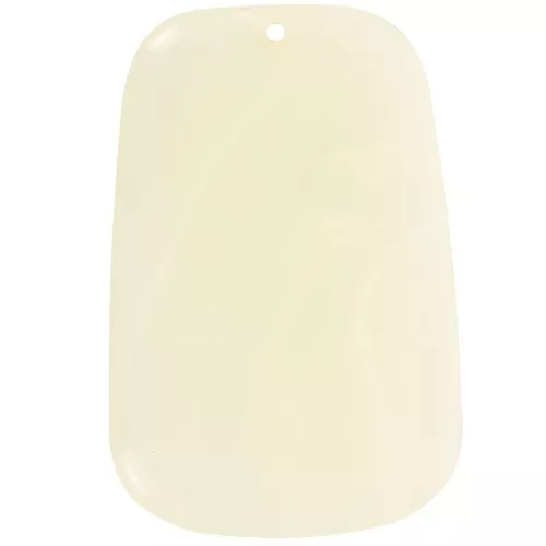 40x27mm Trapeze pendant in translucent resin - Marbled Ivory x1