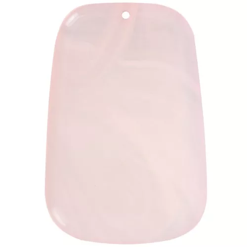 40x27mm Trapeze pendant in translucent resin - Marbled flesh pink x1