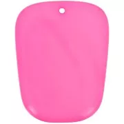 28x22mm Trapeze pendant in translucent resin - Marbled magenta pink x1