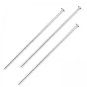 925 Sterling Silver head pin  60x3x0.8mm x6