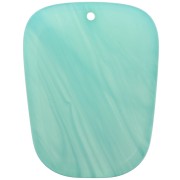 28x22mm Trapeze pendant in translucent resin - Marbled Caribbean Blue x1|raw }}