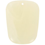 28x22mm Trapeze pendant in translucent resin - Marbled Ivory x1|raw }}