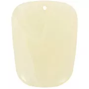 28x22mm Trapeze pendant in translucent resin - Marbled Ivory x1