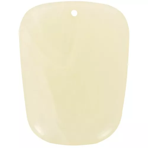 28x22mm Trapeze pendant in translucent resin - Marbled Ivory x1