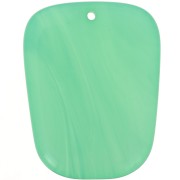 28x22mm Trapeze pendant in translucent resin - Marbled turquoise green x1