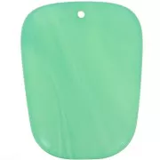 28x22mm Trapeze pendant in translucent resin - Marbled turquoise green x1