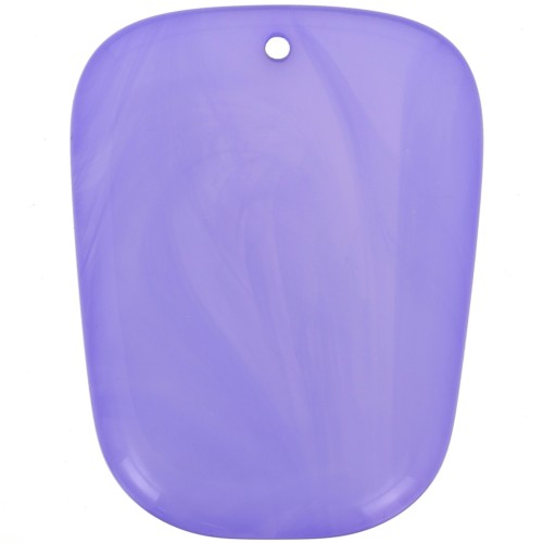 28x22mm Trapeze pendant in translucent resin - Lavender marble x1