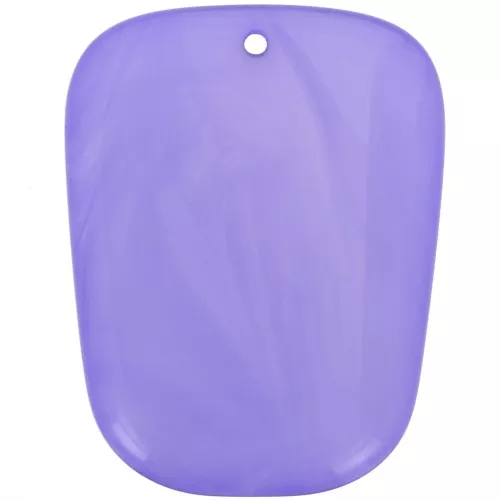 28x22mm Trapeze pendant in translucent resin - Lavender marble x1