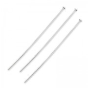 925 Sterling Silver head pin 60x2x0.6mm x10|raw }}