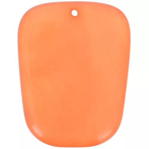 28x22mm Trapeze pendant in translucent resin - Marbled Coral x1